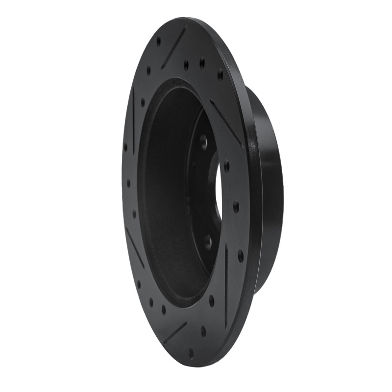 Acura CL Brake Rotor (1) - Rear Right - R1 Concepts - Drilled & Slotted - Black - `98-`02